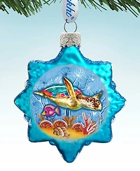 Designocracy Turtle Mercury Holiday Ornament