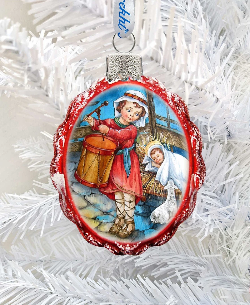 Designocracy Drummer Boy Mercury Holiday Ornament