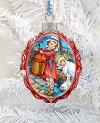 Designocracy Drummer Boy Mercury Holiday Ornament