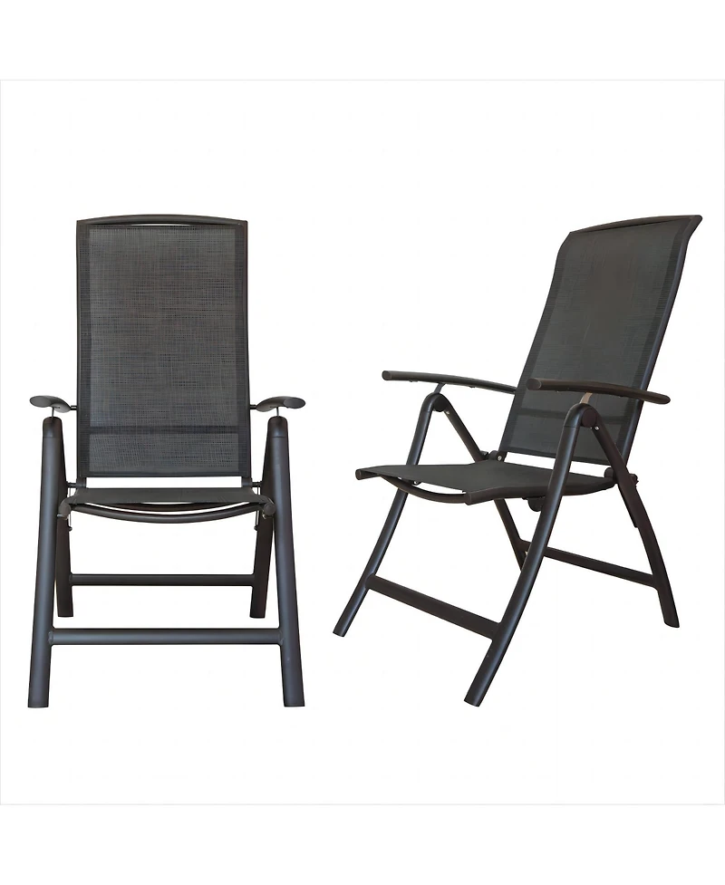 Clihome Folding Patio Chairs Set of 2