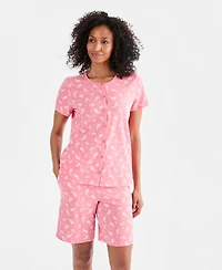 Charter Club Women's 2-Pc. Cotton Bermuda Short Pajamas Set, Created for Macy's
