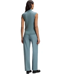 Boss by Hugo Women's Merino Wool Mock Neck Sleeveless Top
