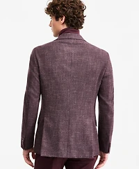 Tommy Hilfiger Men's Modern-Fit Burgundy Solid Sport Coat