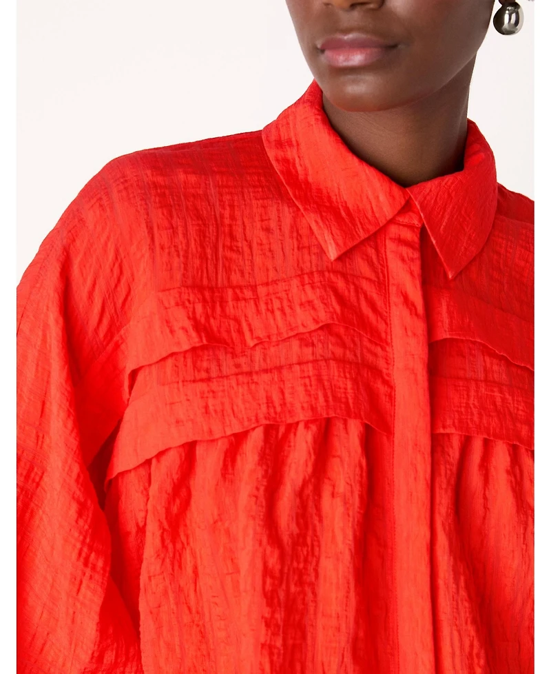 Whistles Women's Textured Frill Detail Blouse