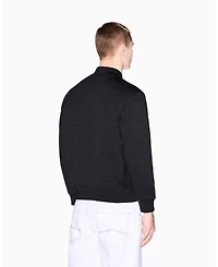 A|X Armani Exchange Men's Quilted Textured Bomber Jacket
