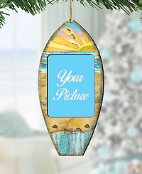 Designocracy Surfboard Picture Frame Ornament Set of 2