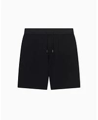 A|X Armani Exchange Men's Jacquard Allover Logo Fleece Short