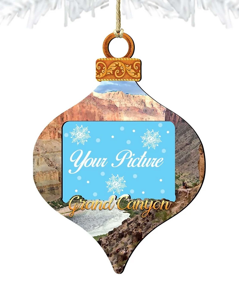 Designocracy Canyon Picture Frame Ornament, Set of 2