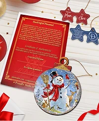 Designocracy by Dona Gelsinger Frosty Forest Friends Ornament