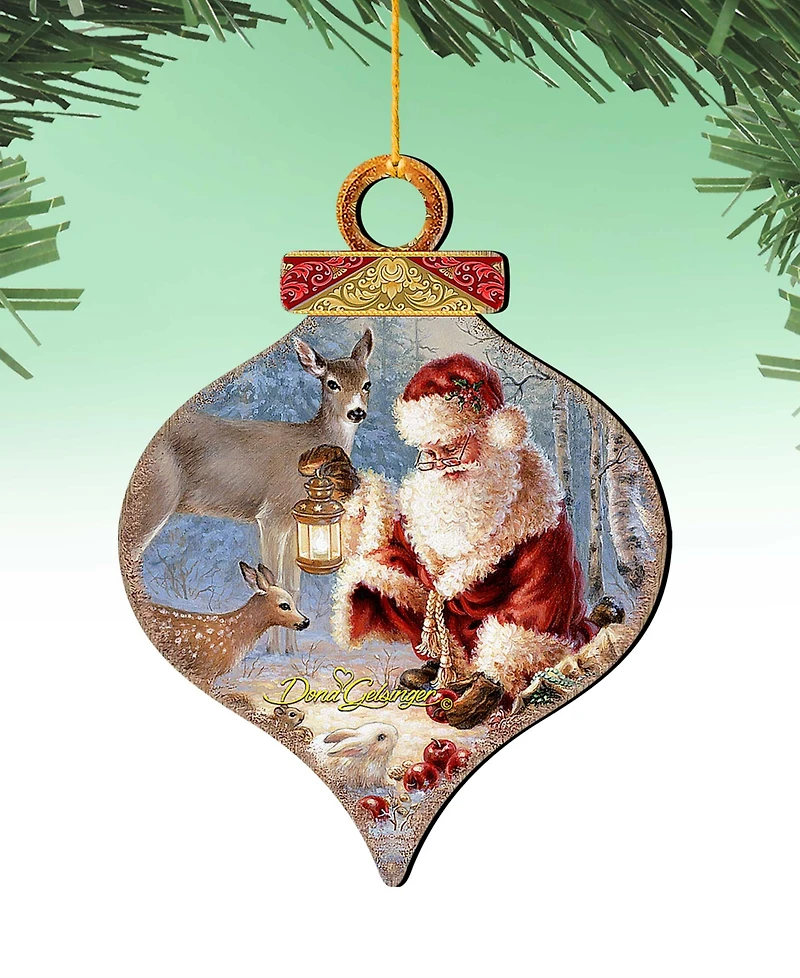 Designocracy by Dona Gelsinger Abundance of Joy Ornament and Drop Ornament, Set of 2 Each