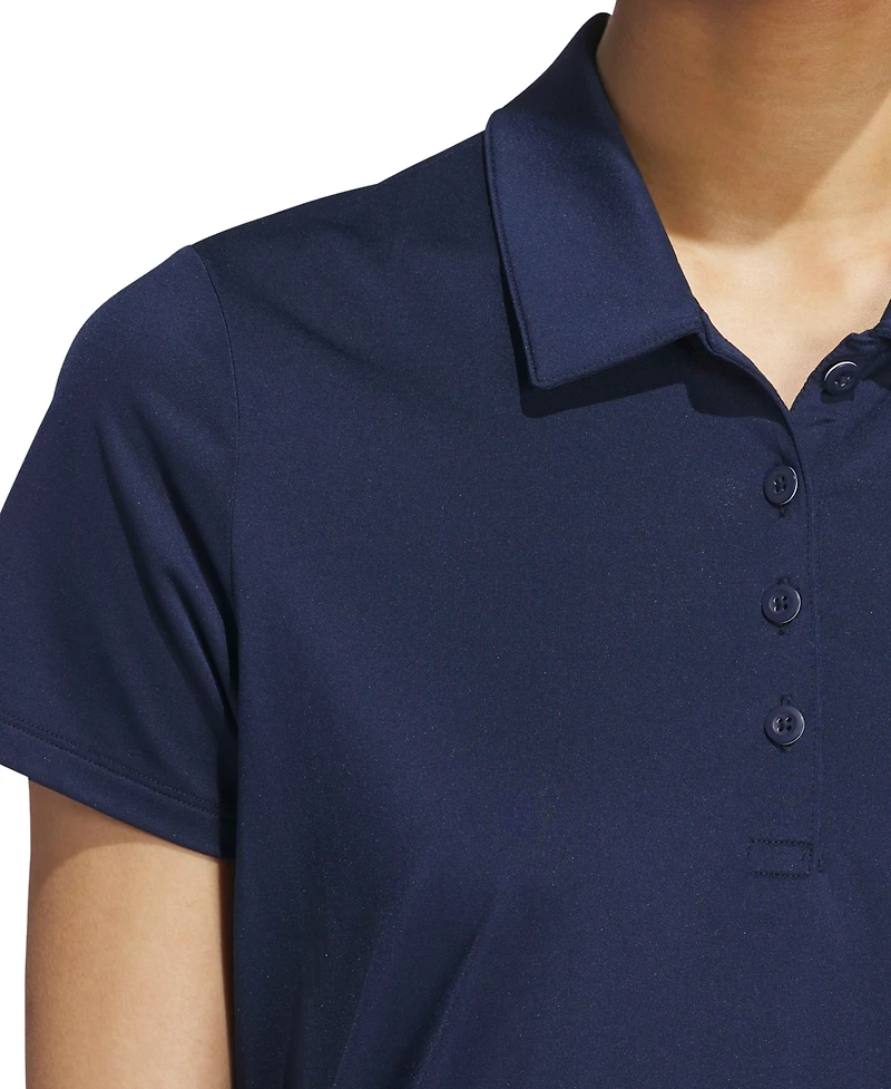 adidas Women's Solid Short-Sleeve Polo Shirt