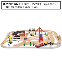 Melissa & Doug Wooden Railway Set