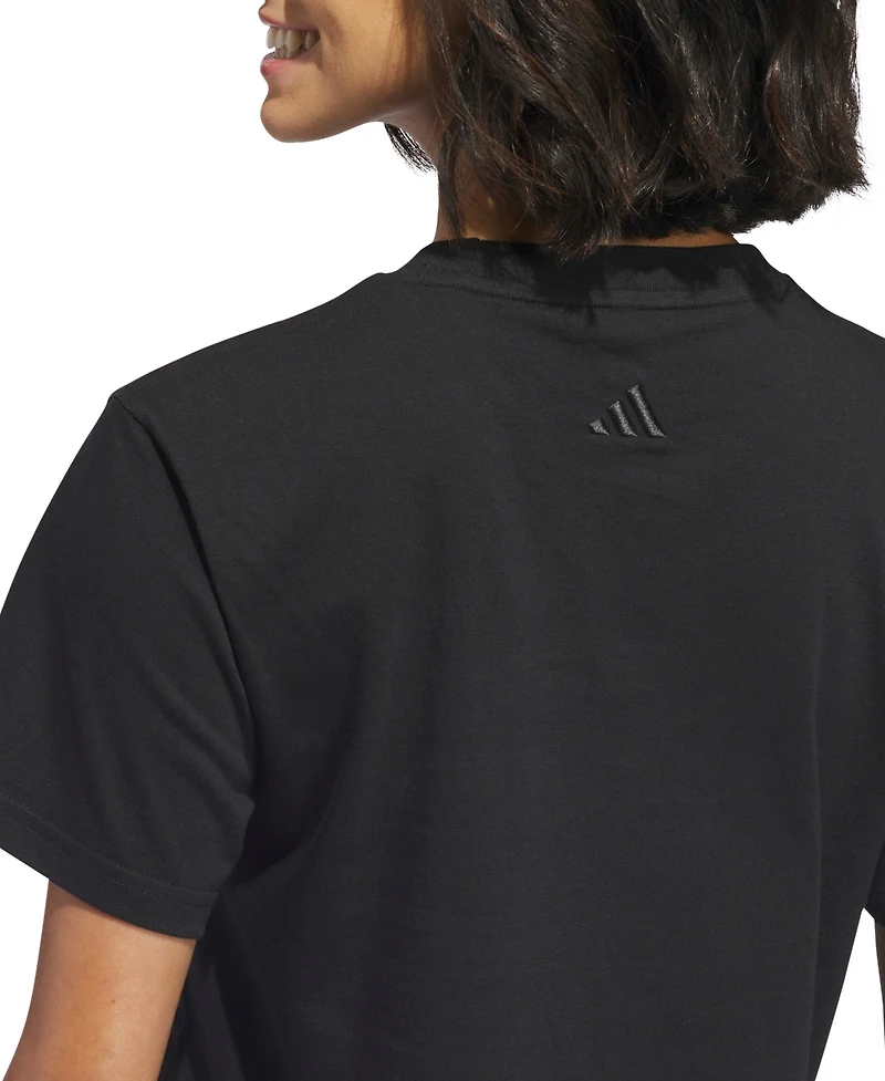 adidas Women's Bow on Linear Logo Graphic T-Shirt