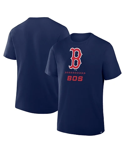 Fanatics Men's Navy Boston Red Sox Clubhouse Legacy Side Swipe T-Shirt