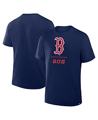 Fanatics Men's Navy Boston Red Sox Clubhouse Legacy Side Swipe T-Shirt
