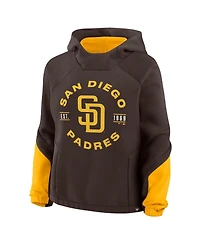 Fanatics Women's Brown San Diego Padres Oversized Time to Win Pullover Hoodie