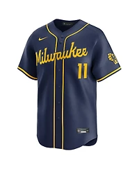 Nike Men's Jackson Chourio Navy Milwaukee Brewers Alternate 2 Limited Jersey