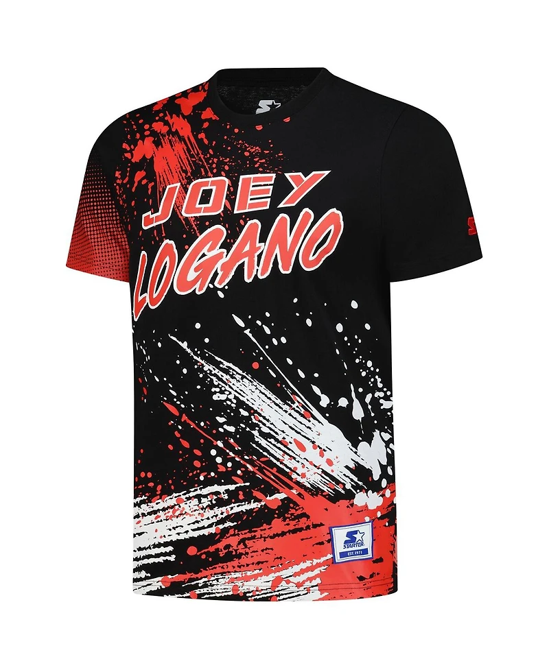 Starter Men's Black Joey Logano Touchdown Extreme T-Shirt