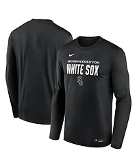 Nike Men's Black Chicago White Sox Authentic Collection Legend Dri-fit Long Sleeve T-Shirt
