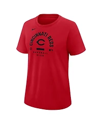 Nike Women's Red Cincinnati Reds Authentic Collection Early Work Tri-Blend Dri-fit T-Shirt