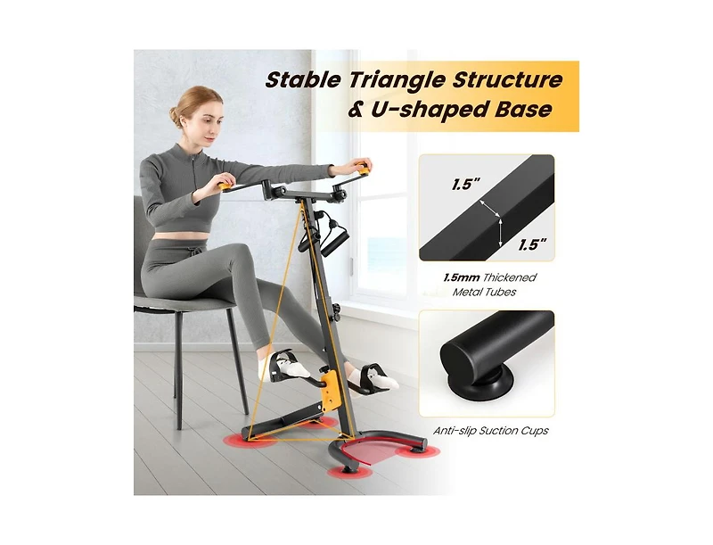 Hongge Pedal Exerciser with Adjustable Handgrip for Seniors