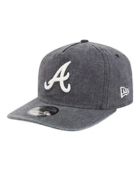 New Era Men's Navy Heather Atlanta Braves Denim Classic 19TWENTY Adjustable Hat