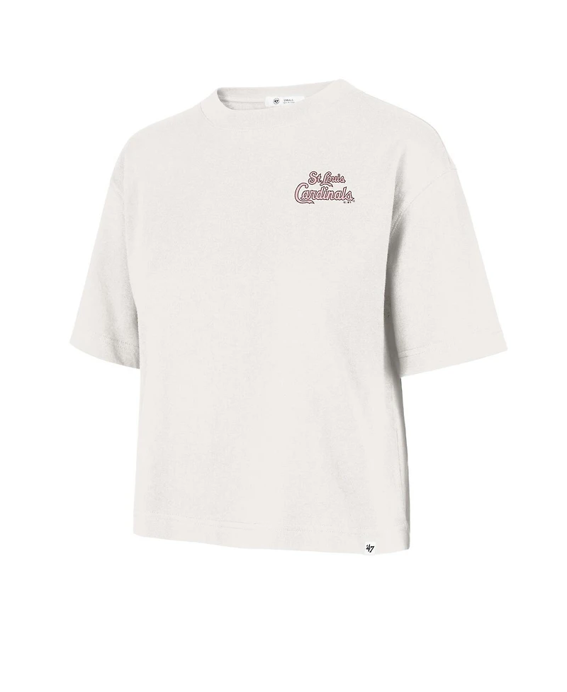 '47 Brand Women's Cream St. Louis Cardinals Love Letter Reed City T-Shirt
