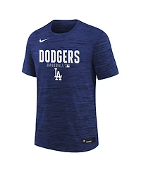 Nike Big Boys and Girls Royal Los Angeles Dodgers Authentic Collection Velocity Dri-fit T-Shirt