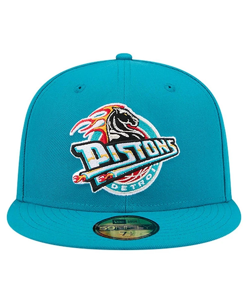 New Era Men's Teal Detroit Pistons Core Logo 59FIFTY Fitted Hat