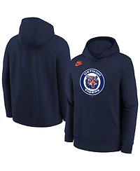 Nike Big Boys and Girls Athletic Navy Detroit Tigers Club Fleece Hoodie
