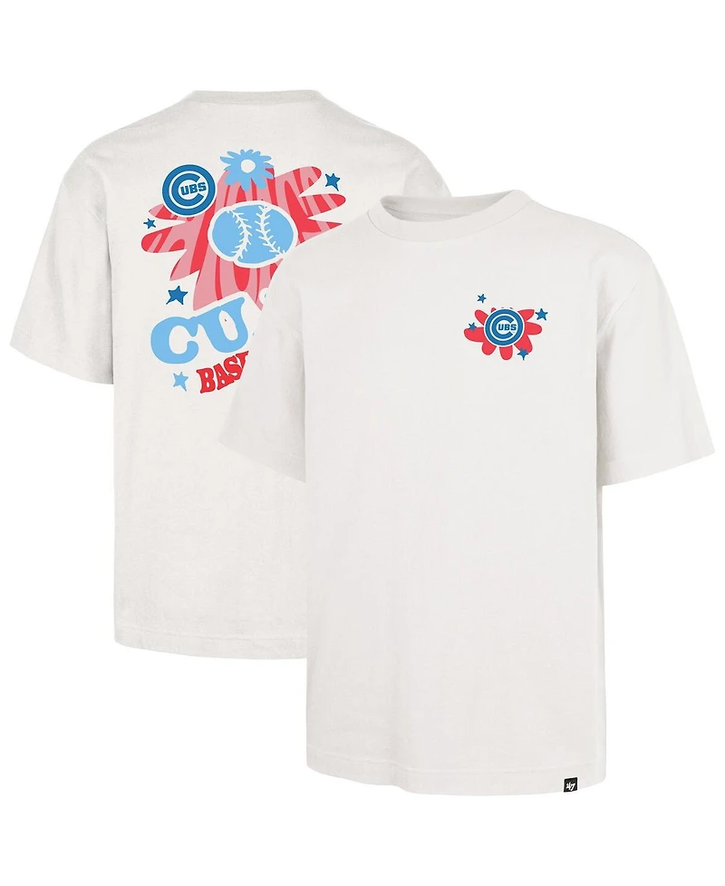 '47 Brand Men's Cream Chicago Cubs Flora Foundation T-Shirt