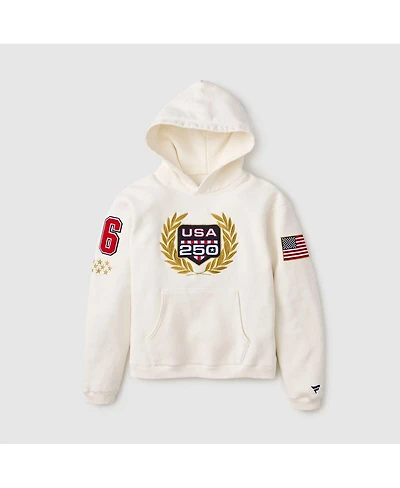 Fanatics Men's White Usa 250 Limited Edition Heavyweight Fleece Hoodie