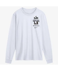 Nike Men's White Seattle Seahawks Super Bowl Lx Champions Long Ball Long Sleeve T-Shirt