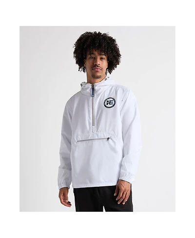 Charles River x New England Men's Patriots White Pack-n-Go Half-Zip Hoodie