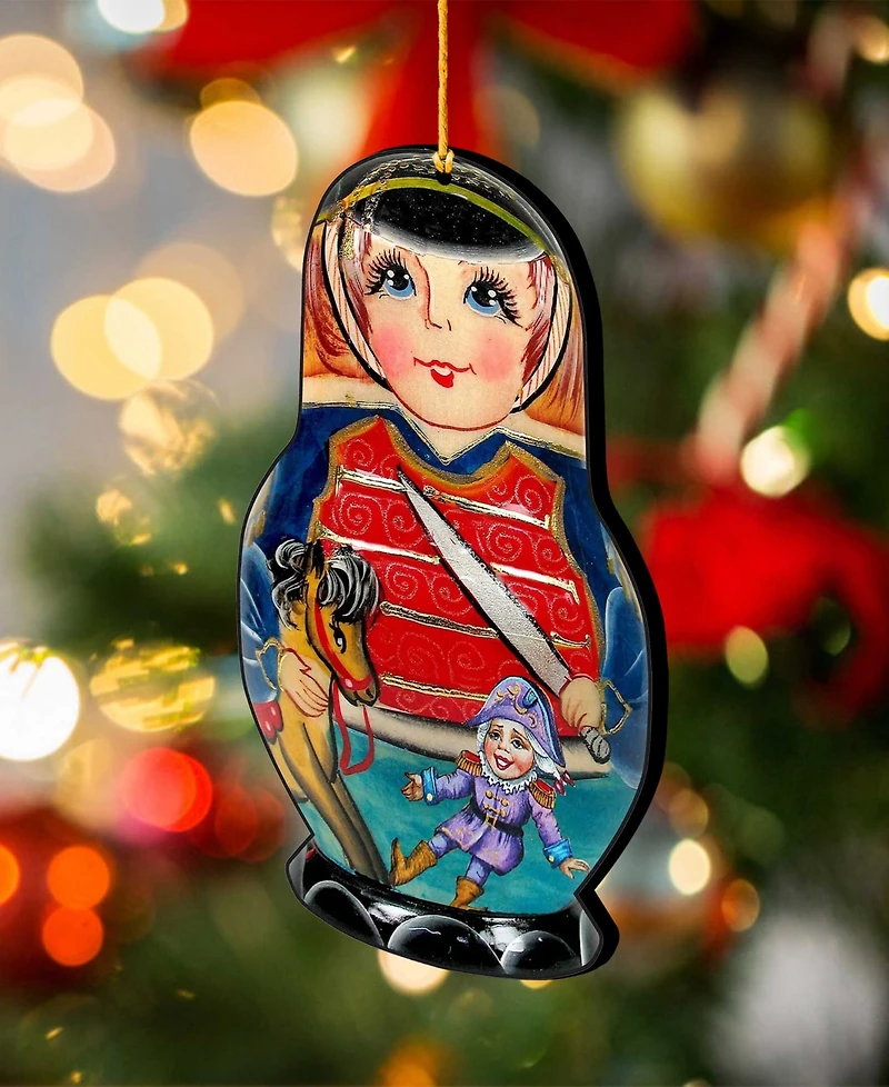 Designocracy Nutcracker Dolls Wooden Ornaments, Set of 3