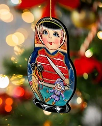 Designocracy Nutcracker Dolls Wooden Ornaments, Set of 3