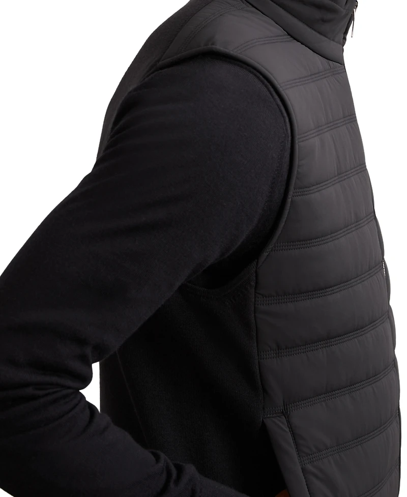 Reiss Men's Funnel-Neck Quilted Knit Gilet