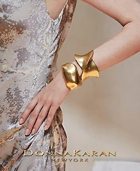 Donna Karan Gold-Tone Drama Molten Cuff Bracelet