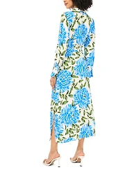 Vince Camuto Women's Floral-Print Collared Maxi Dress