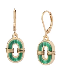 Robert Lee Morris Soho Malachite Link Drop Earrings