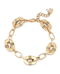 Robert Lee Morris Soho Malachite Reversible Link Bracelet