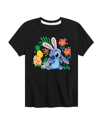 Lilo & Stitch Boys' 8-20 Bunny Flowers Short-Sleeve Graphic T-Shirt