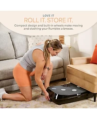 Lifepro Rhythm 4D Vibration Plate Exercise Machine – Whole Body Workout Platform with Handles, Triple Motors & Remote