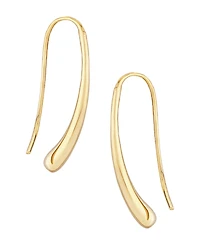 Fluid Teardrop Earrings Set in 14k White or Yellow Gold