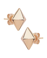 Pyramid Stud Earrings 14k Gold, White or Rose Gold