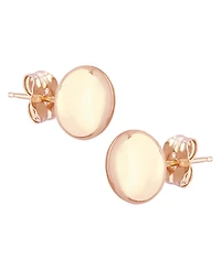 Flat Ball Stud Earrings (7mm) 14k Yellow or White Gold