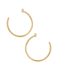 Bar Hoop Earrings Set in 14k Gold