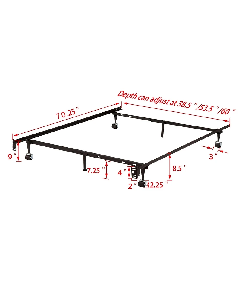 Kings Brand Furniture Twin/Full/Queen Metal Bed Frame