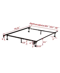 Kings Brand Furniture Twin/Full/Queen Metal Bed Frame
