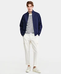 Club Room Men's Cotton-Blend Harrington Mock-Neck Jacket, Exclusively at Macy's